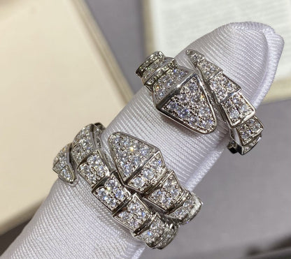 [Together Jewelry]SERPENTI LARGE RING SILVER DIAMOND PAVED