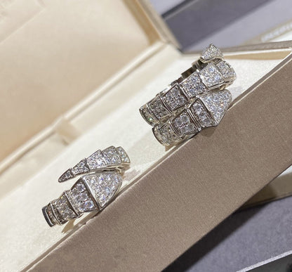 [Together Jewelry]SERPENTI LARGE RING SILVER DIAMOND PAVED