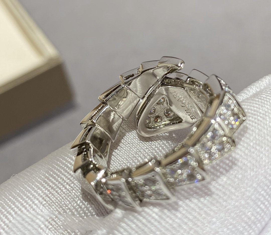 [Together Jewelry]SERPENTI LARGE RING SILVER DIAMOND PAVED