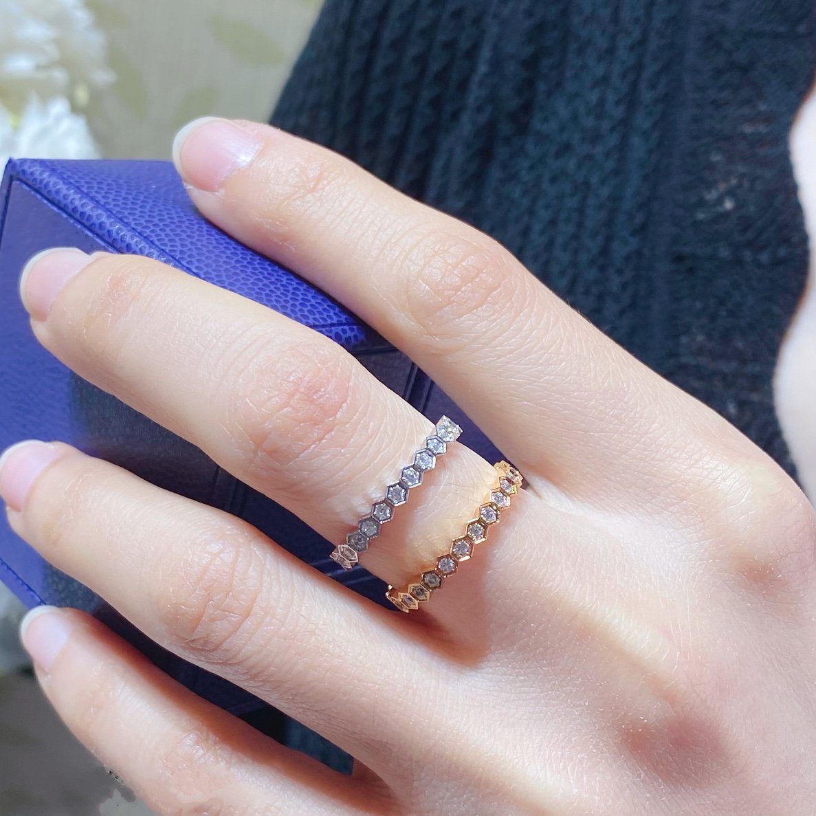 [Together Jewelry]BEE LOVE DIAMOND PAVED SMALL RING