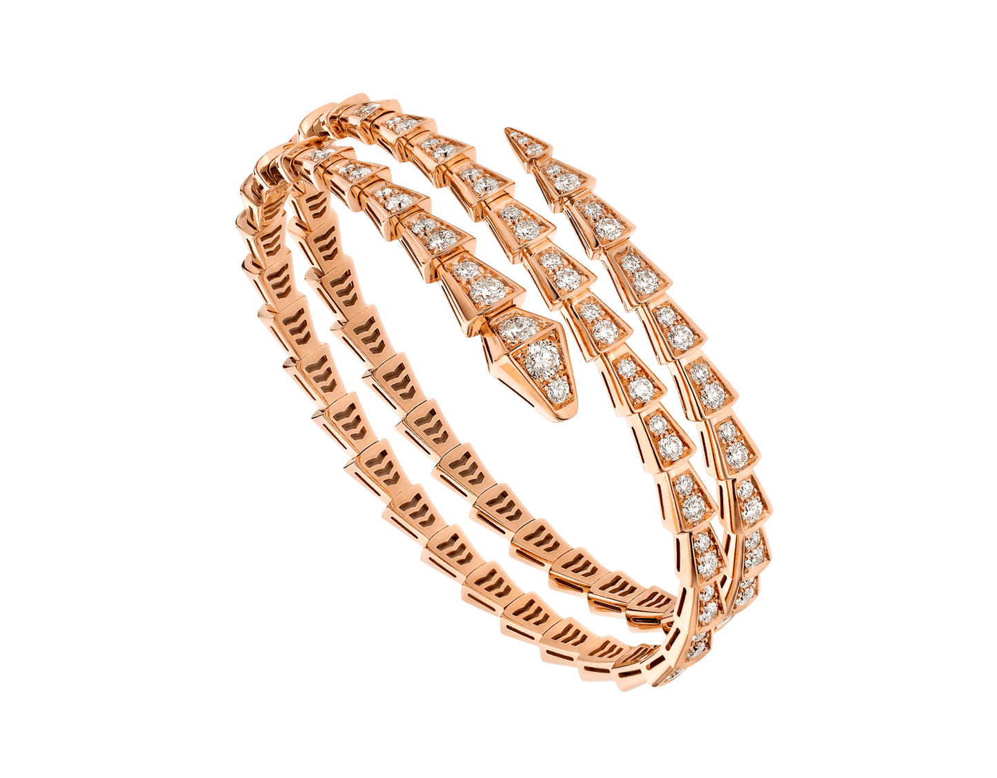 [Together Jewelry]SERPENTI BRACELET PINK GOLD DIAMOND DOUBLE ROW