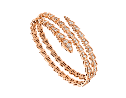 [Together Jewelry]SERPENTI BRACELET PINK GOLD DIAMOND DOUBLE ROW