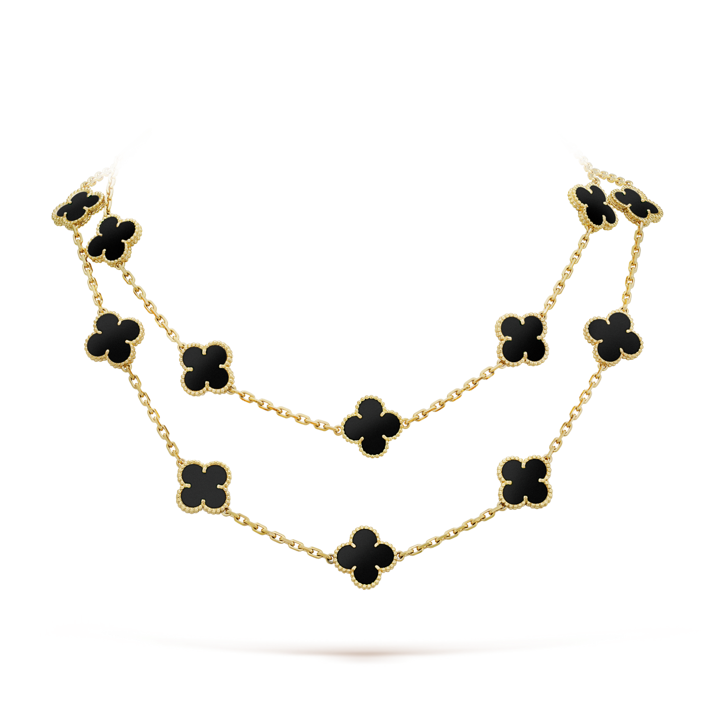 [Together]CLOVER 20 MOTIFS ONYX NECKLACE