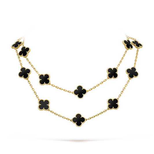 [Together]CLOVER 20 MOTIFS ONYX NECKLACE
