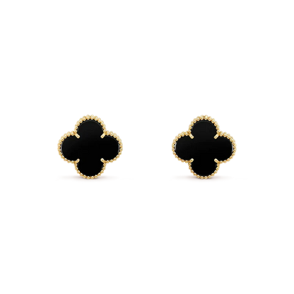 [Together]CLOVER MEDIUM 1 MOTIFS  ONYX STUD EARRINGS