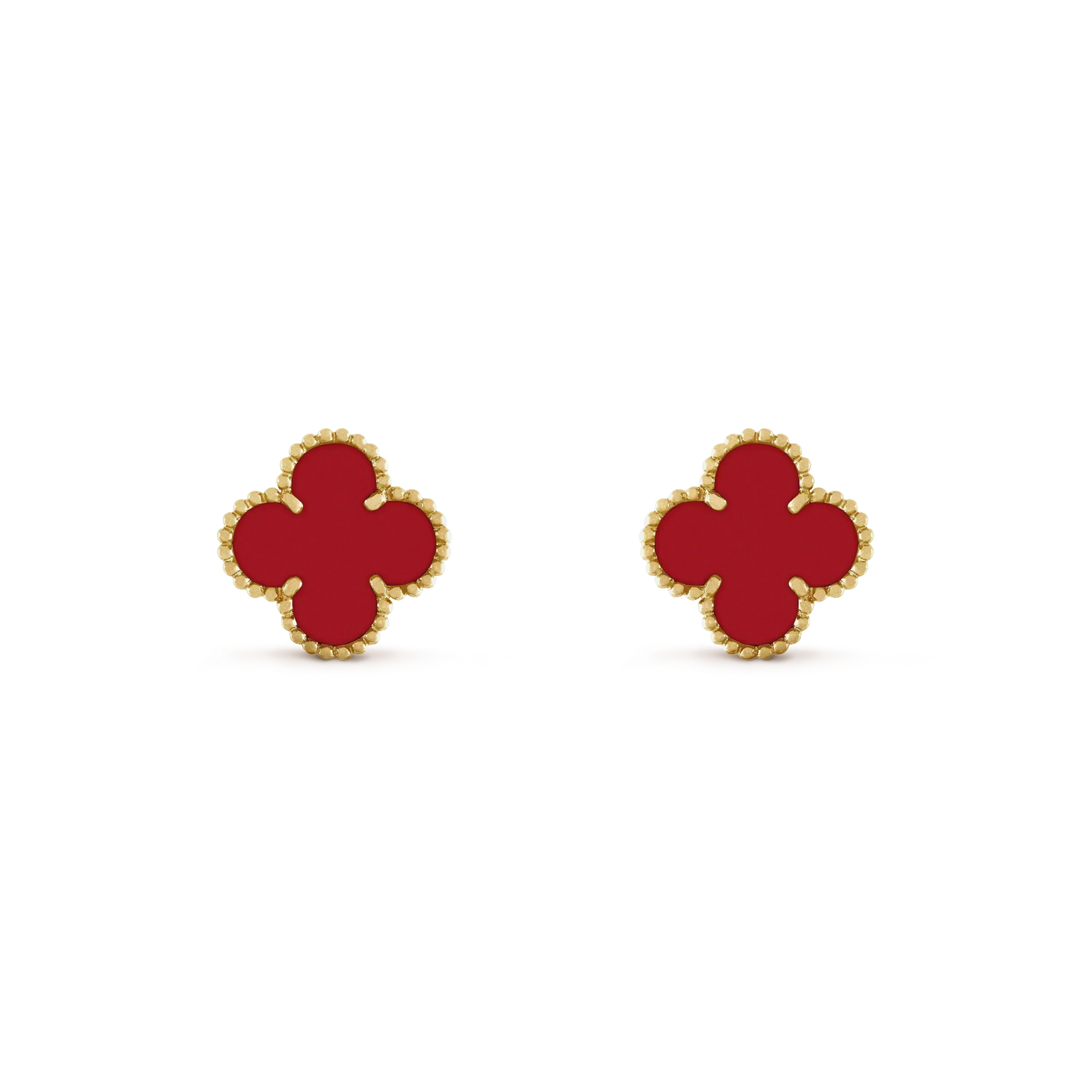 [Together]CLOVER MINI 9.5MM CARNELIAN EARRINGS