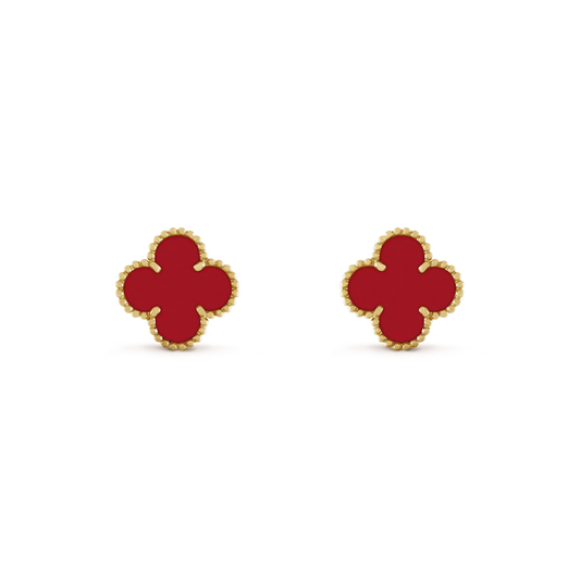 [Together]CLOVER MINI 9.5MM CARNELIAN EARRINGS