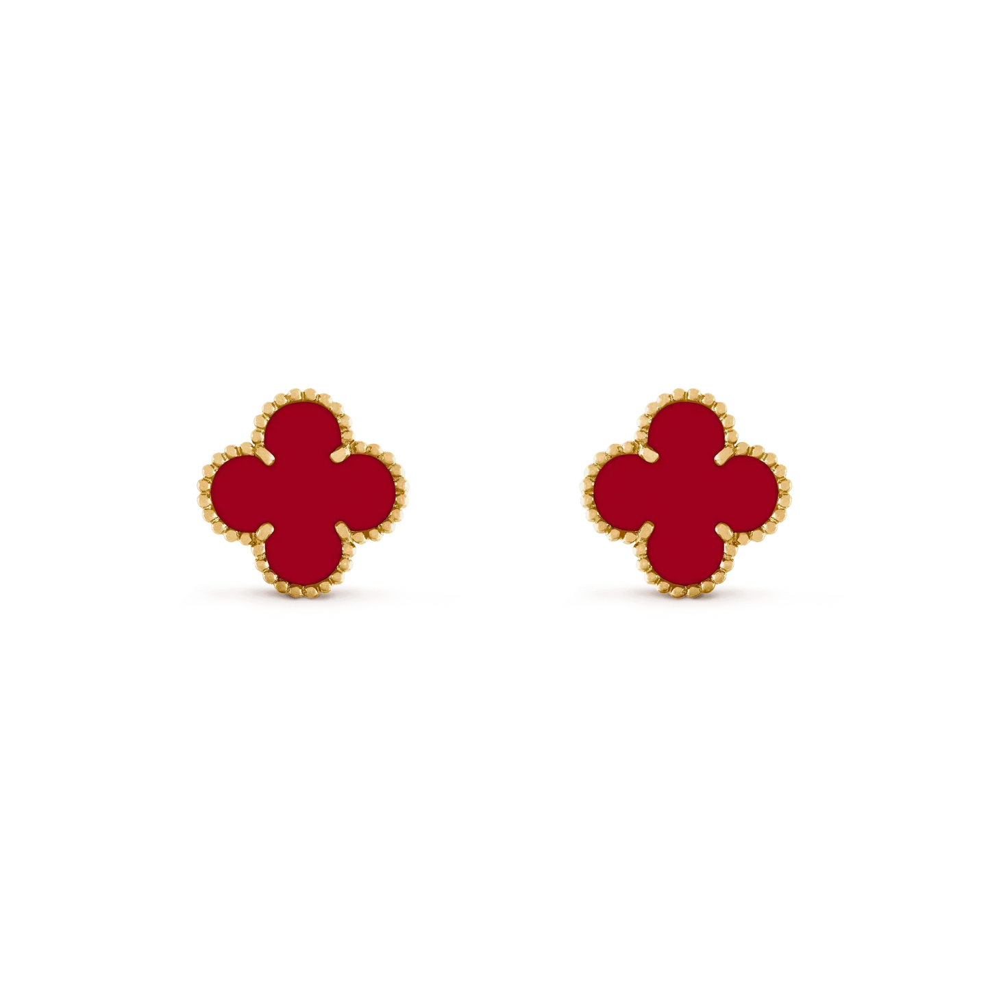 [Together]CLOVER MEDIUM 1 MOTIFS CARNELIAN  EARRINGS