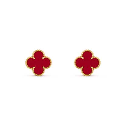 [Together]CLOVER MEDIUM 1 MOTIFS CARNELIAN  EARRINGS