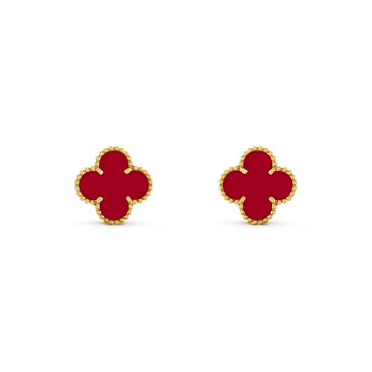 [Together]CLOVER MEDIUM 1 MOTIFS CARNELIAN  EARRINGS