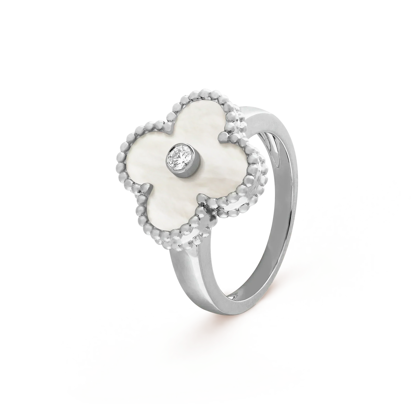 [Together]CLOVER SILVER MOP DIAMOND RING
