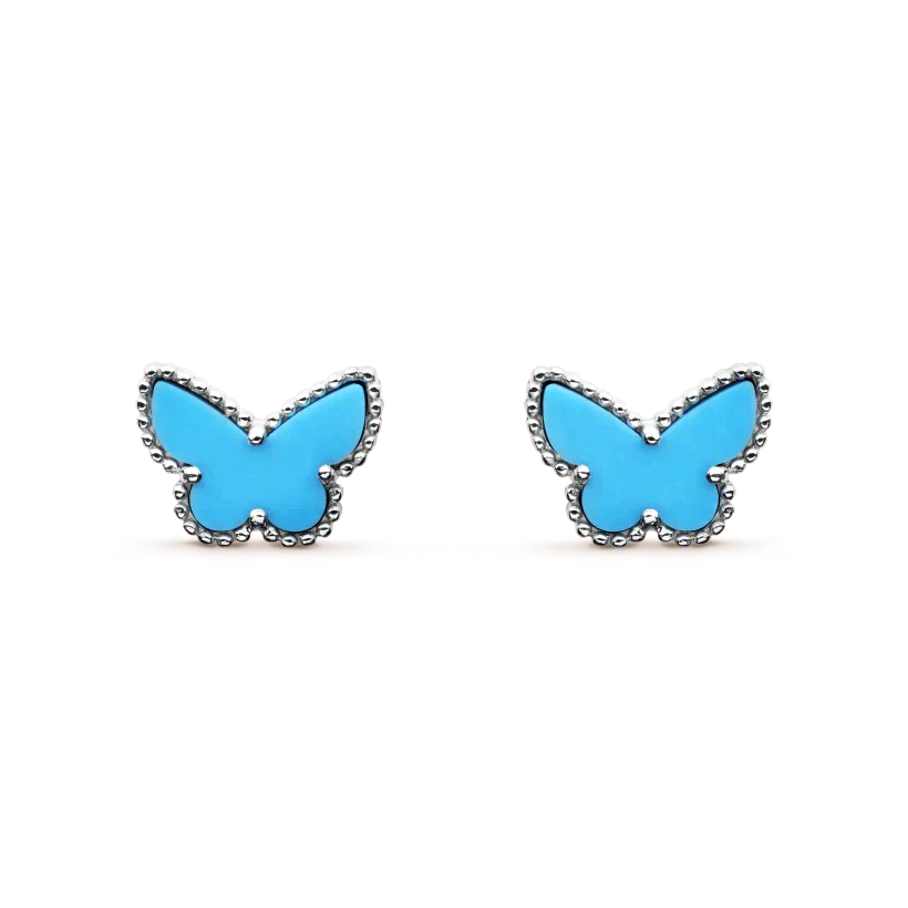 [Together]BUTTERFLY TURQUOISE EARRINGS SILVER