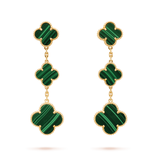 [Together]CLOVER MALACHITE 3 MOTIFS GOLD
