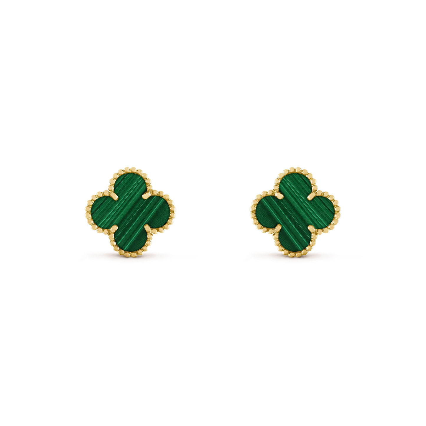 [Together]CLOVER MEDIUM 1 MOTIFS MALACHITE  EARRINGS