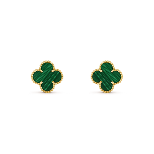 [Together]CLOVER MEDIUM 1 MOTIFS MALACHITE  EARRINGS