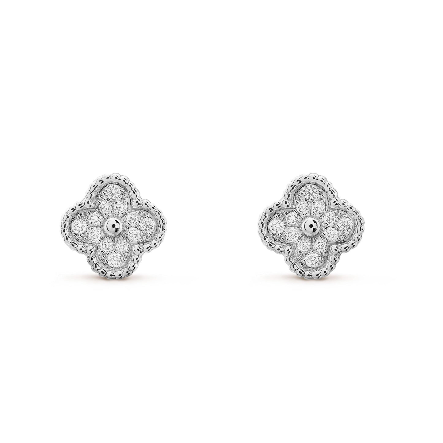 [Together]CLOVER MINI DIAMOND STUD EARRINGS