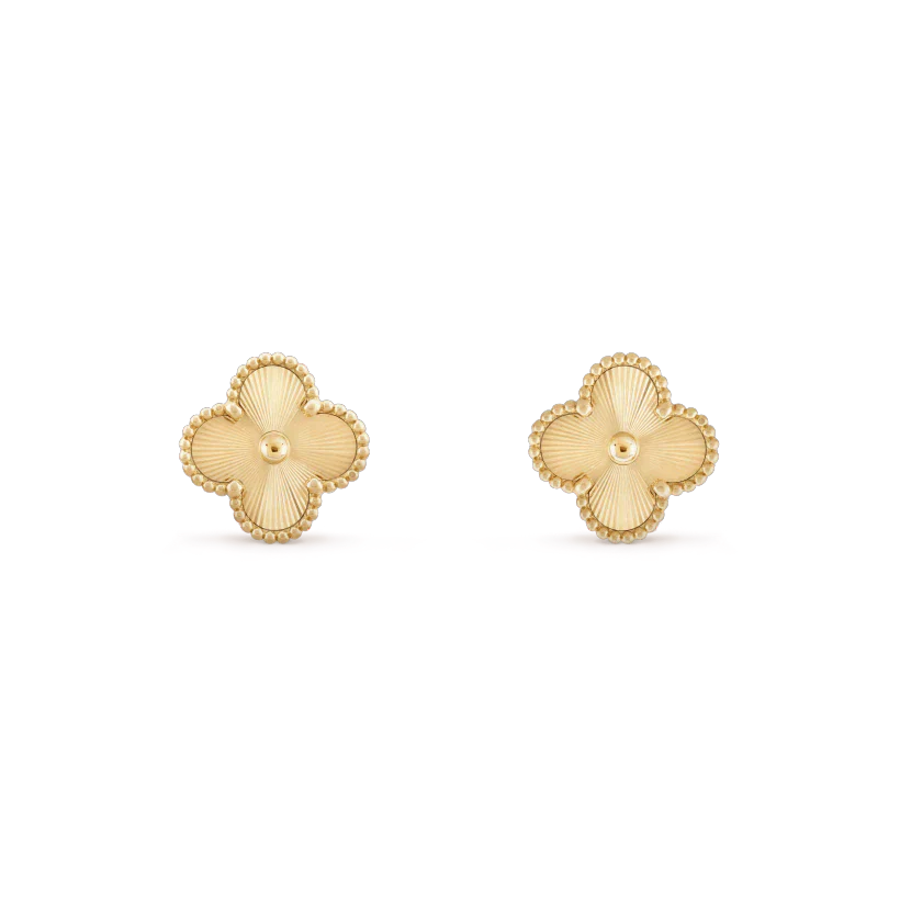 [Together]CLOVER MINI 9.5MM LASER EARRINGS