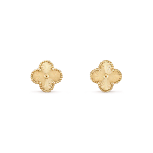 [Together]CLOVER MINI 9.5MM LASER EARRINGS