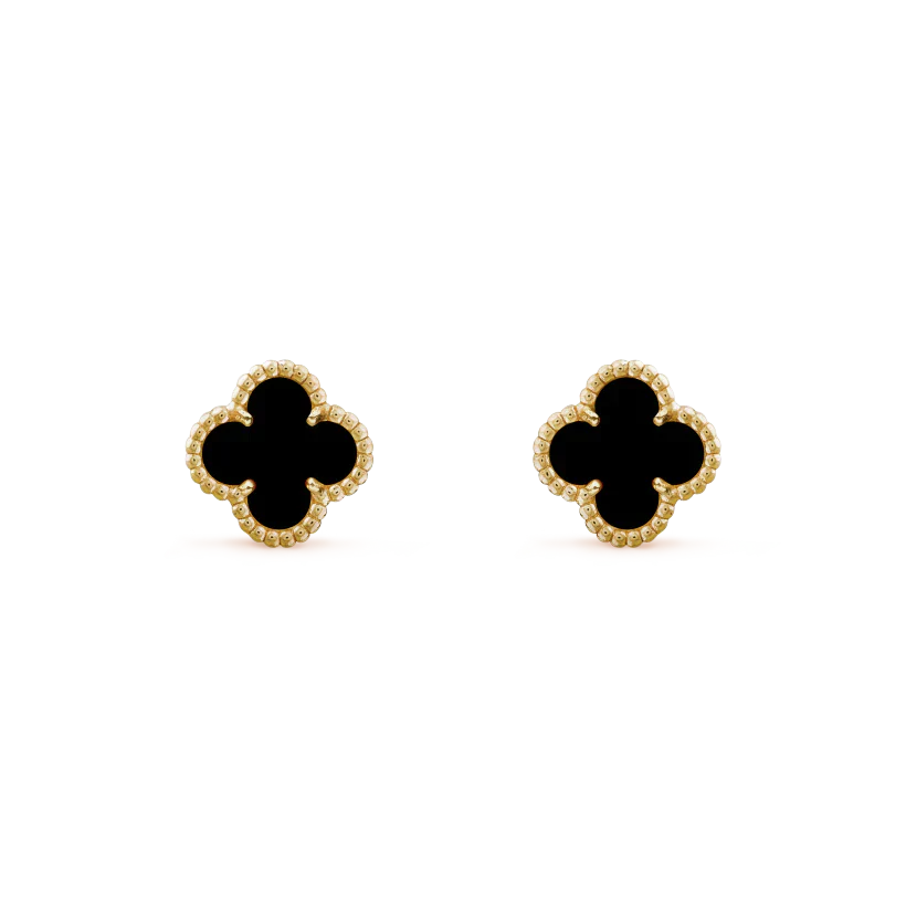 [Together]CLOVER MINI 9.5MM BLACK MOP EARRINGS