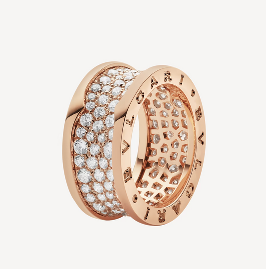 [Together Jewelry]ZERO 1 WITH PAVED DIAMONDS ON THE SPIRAL RING