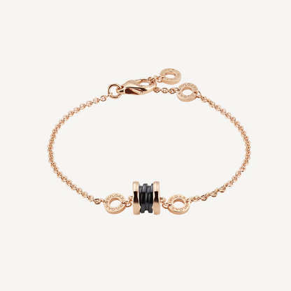 [Together Jewelry]ZERO 1 SOFT PINK GOLD AND BLACK CERAMIC BRACELET