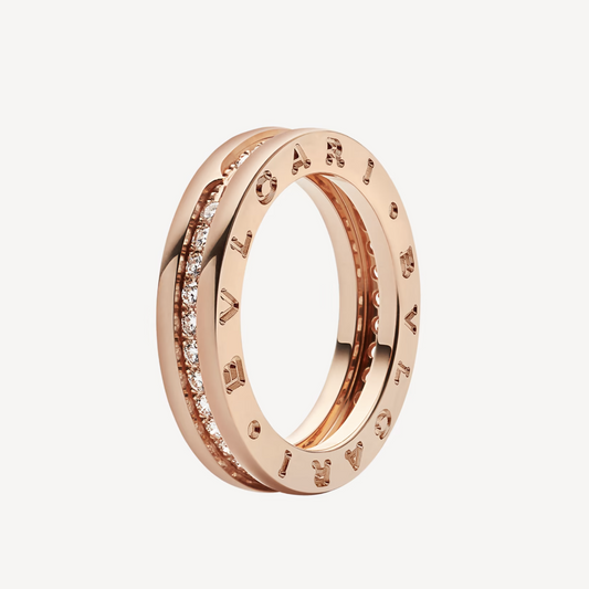 [Together Jewelry]ZERO 1 ONE-BAND PAVED DIAMONDS ON THE SPIRAL RING