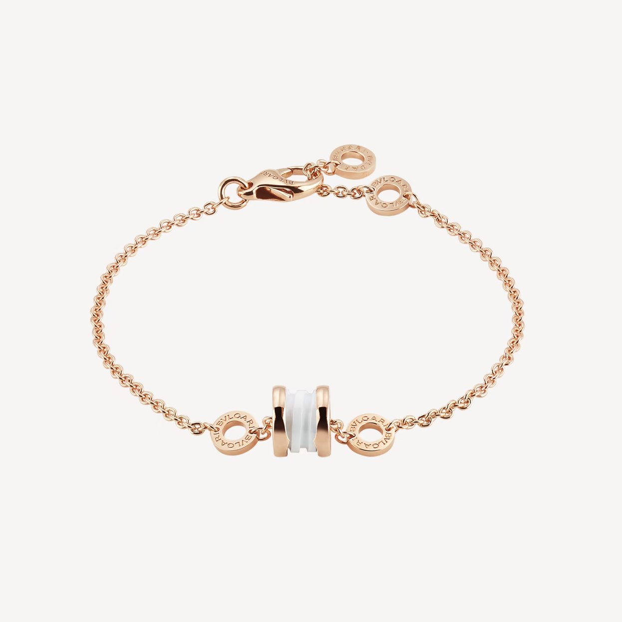 [Together Jewelry]ZERO 1 SOFT PINK GOLD AND WHITE CERAMIC BRACELET