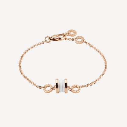 [Together Jewelry]ZERO 1 SOFT PINK GOLD AND WHITE CERAMIC BRACELET