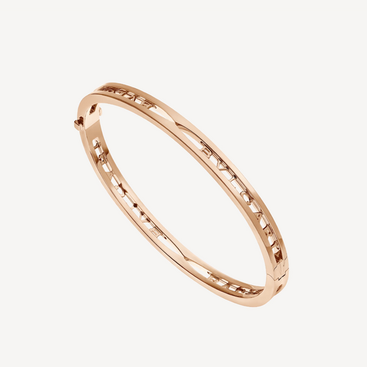 [Together Jewelry]ZERO 1 SPIRAL LOGO PINK GOLD BRACELET