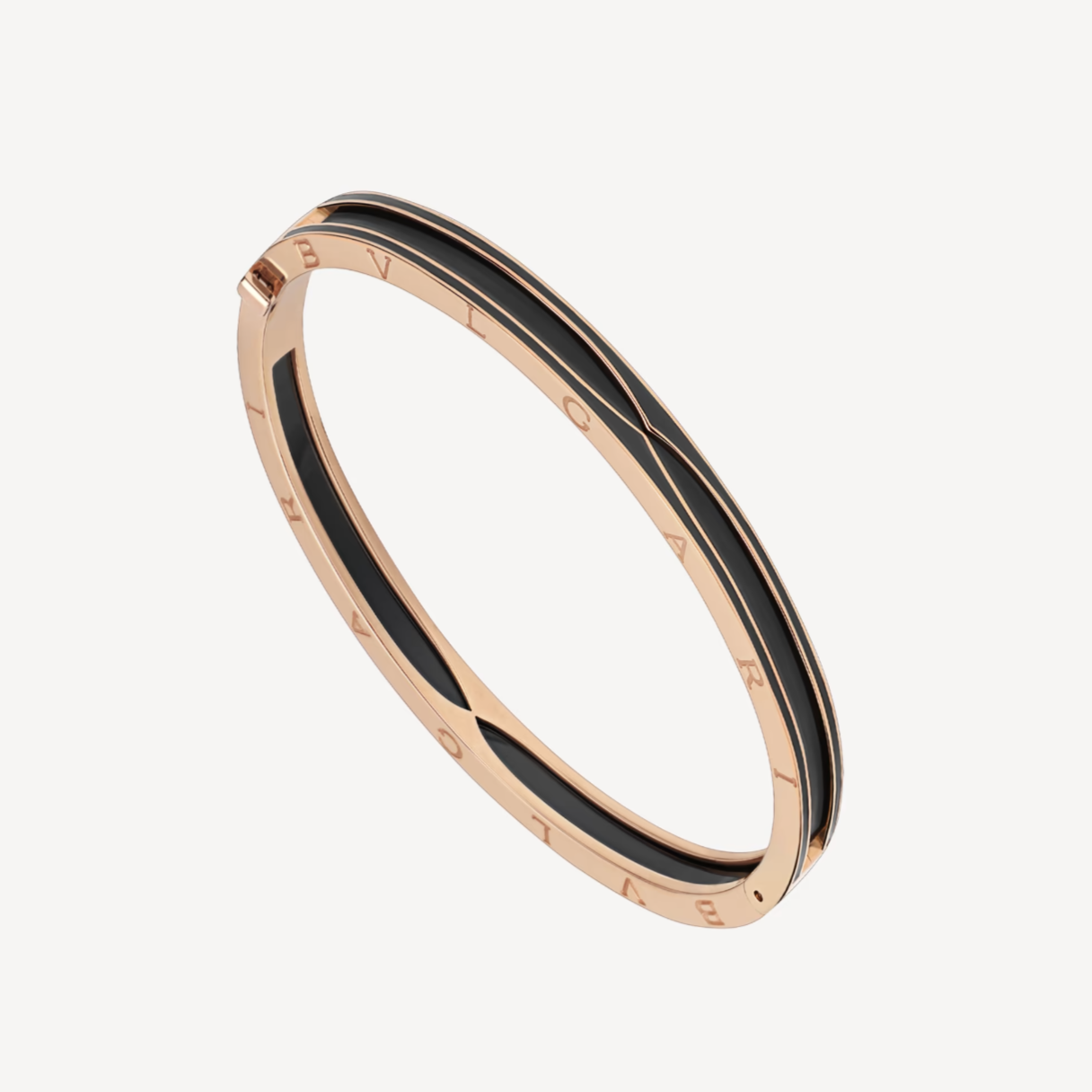 [Together Jewelry]ZERO 1 PINK GOLD WITH MATTE BLACK CERAMIC BRACELET