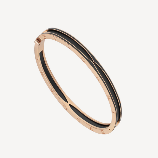 [Together Jewelry]ZERO 1 PINK GOLD WITH MATTE BLACK CERAMIC BRACELET