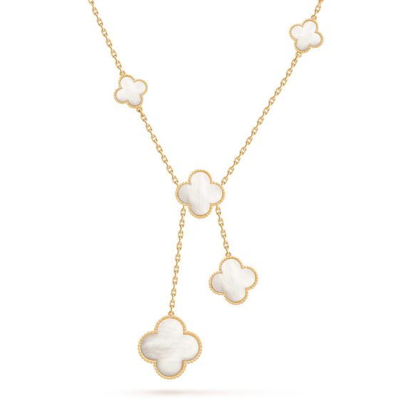 [Together]CLOVER MOTHER OF PEARL NECKLACE 6 MOTIF