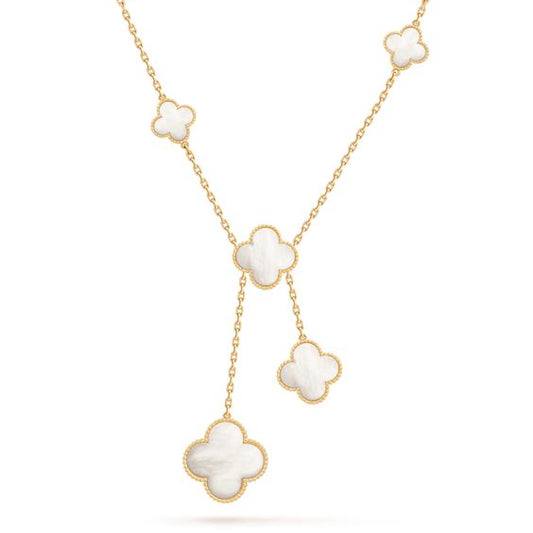[Together]CLOVER MOTHER OF PEARL NECKLACE 6 MOTIF