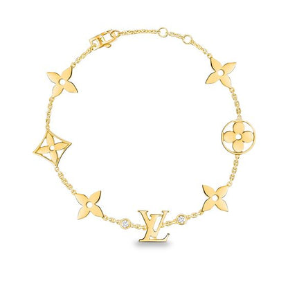 [Together Jewelry]STAR AND SUN 7 MOTIFS GOLD BRACELET