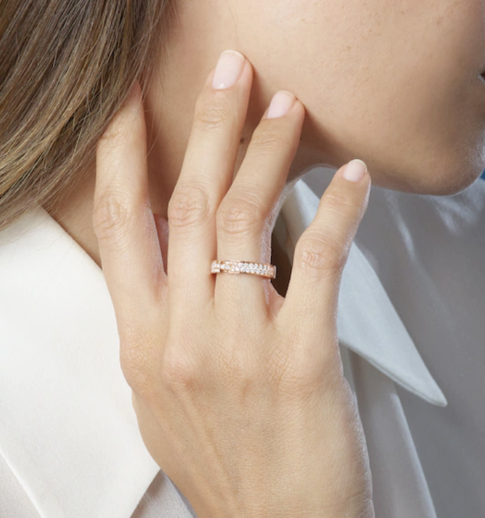 [Together Jewelry]ALLIANCE LIENS VIDENCE PAVED DIAMOND 4MM RING