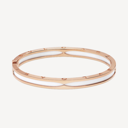 [Together Jewelry]ZERO 1 PINK GOLD WITH WHITE CERAMIC BRACELET