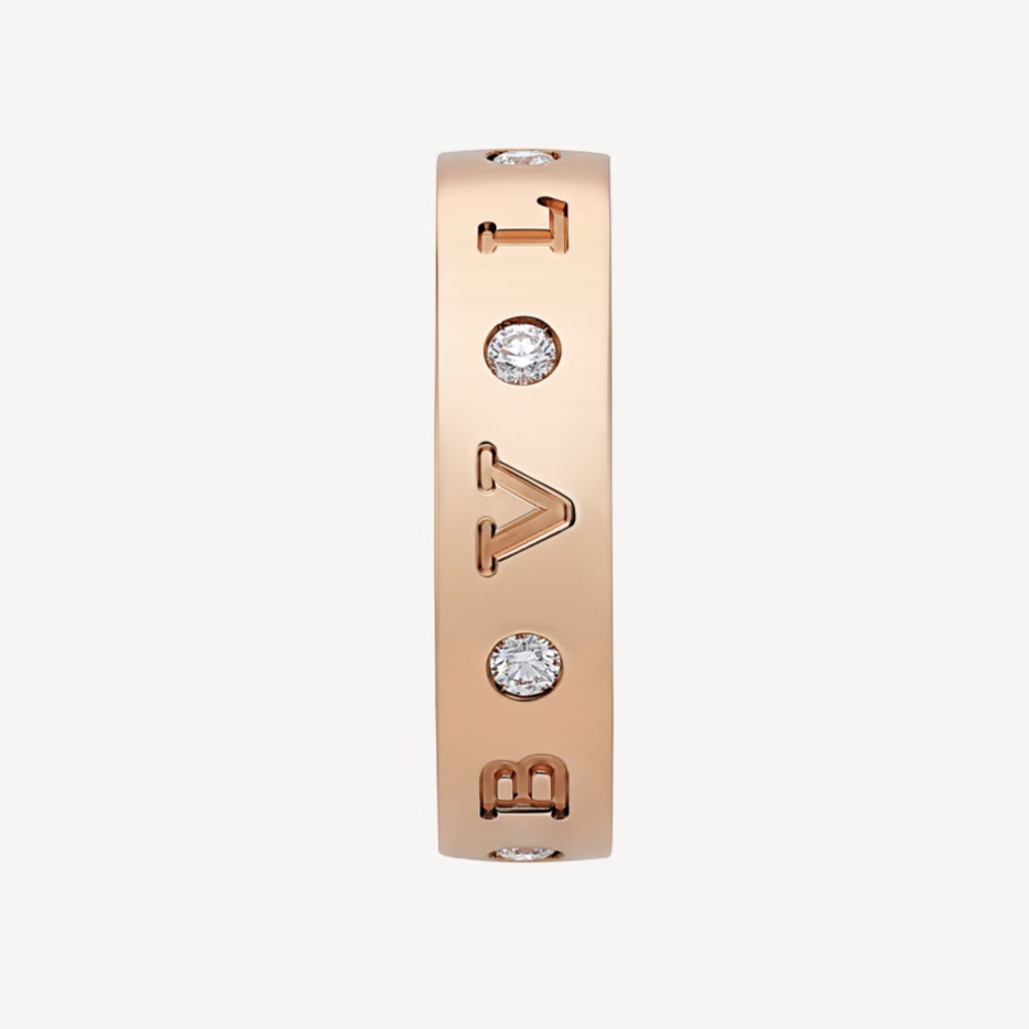[Together Jewelry]ZERO 1 ESSENTIAL PINK GOLD BAND WITH DIAMONDS RING