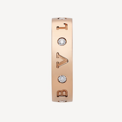 [Together Jewelry]ZERO 1 ESSENTIAL PINK GOLD BAND WITH DIAMONDS RING