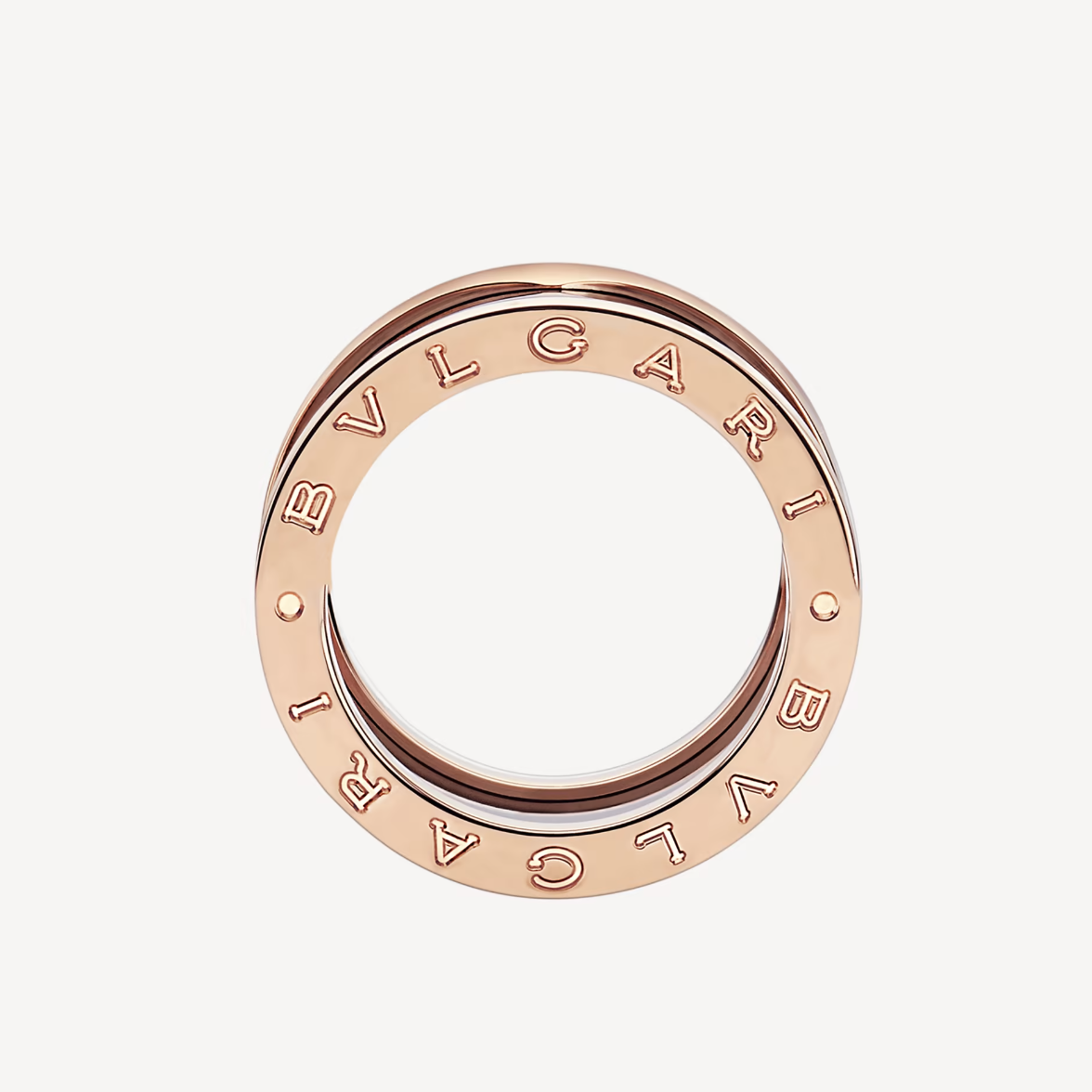 [Together Jewelry]ZERO 1 FOUR-BAND LOOPS AND BLACK CERAMIC SPIRAL PINK GOLD RING