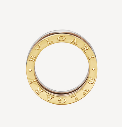 [Together Jewelry]ZERO 1 THREE-BAND ROSE WHITE AND YELLOW RING