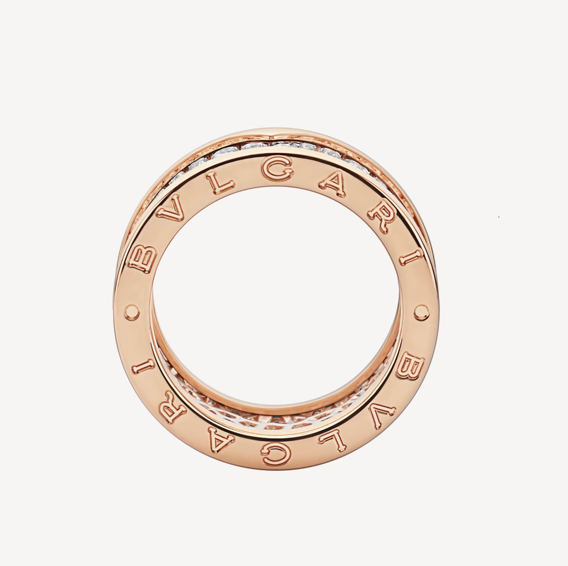 [Together Jewelry]ZERO 1 WITH PAVED DIAMONDS ON THE SPIRAL RING