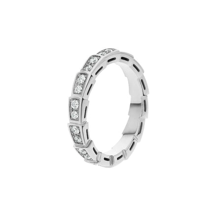 [Together Jewelry]SERPENTI RING SILVER DIAMOND PAVED 3MM