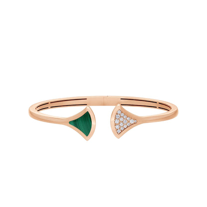[Together Jewelry]DREAM BRACELET OPEN MALACHITE PINK GOLD