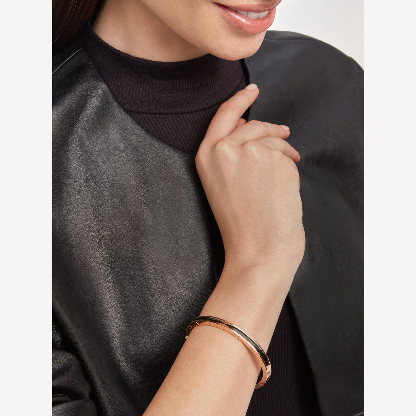 [Together Jewelry]ZERO 1 PINK GOLD WITH BLACK CERAMIC BRACELET