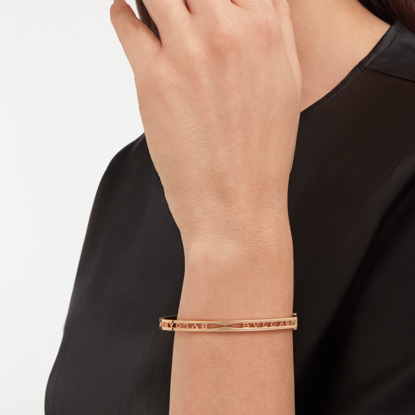 [Together Jewelry]ZERO 1 SPIRAL LOGO PINK GOLD BRACELET