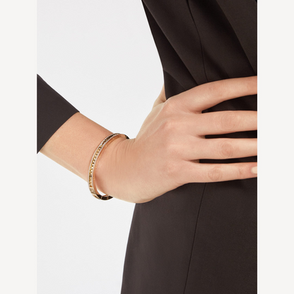 [Together Jewelry]ZERO 1 SPIRAL AND PAVED DIAMOND GOLD BRACELET
