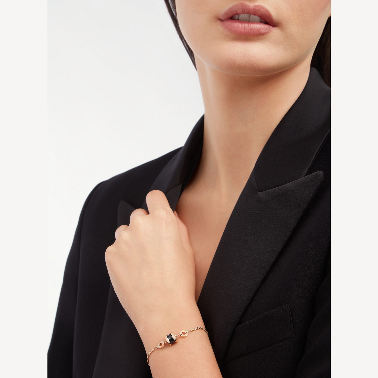 [Together Jewelry]ZERO 1 SOFT PINK GOLD AND BLACK CERAMIC BRACELET
