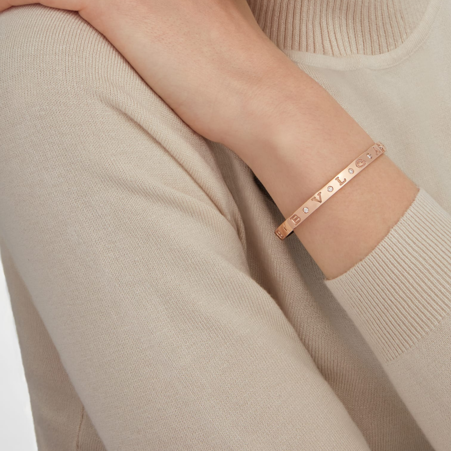 [Together Jewelry]ZERO 1 PINK GOLD 12 DIAMONDS BRACELET