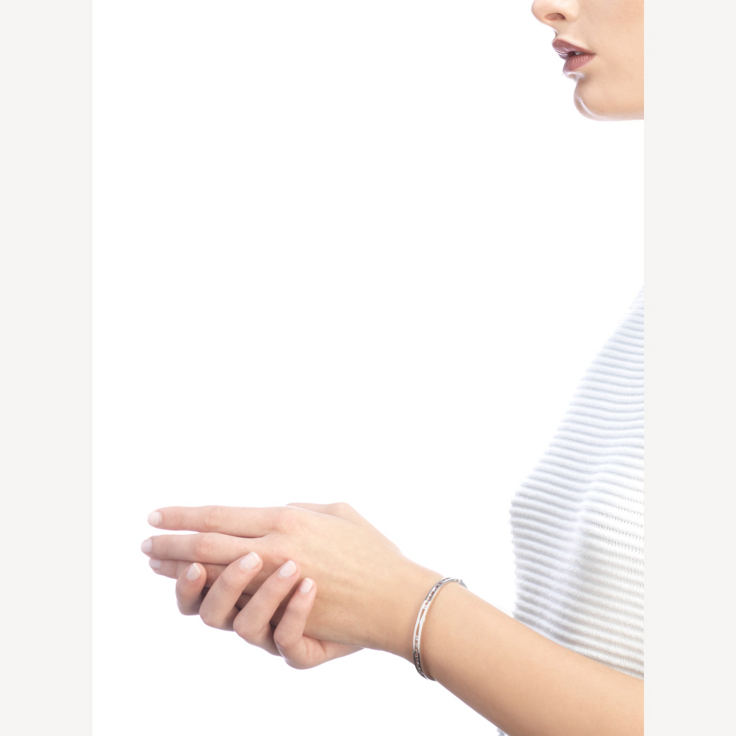 [Together Jewelry]ZERO 1 SPIRAL LOGO SILVER BRACELET