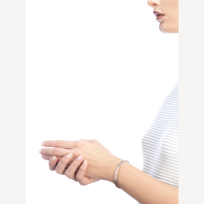 [Together Jewelry]ZERO 1 SPIRAL LOGO SILVER BRACELET